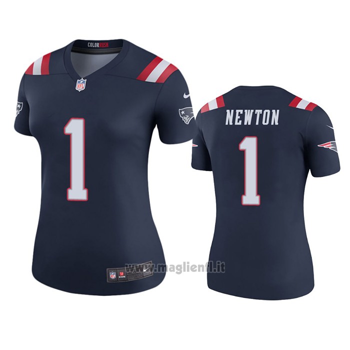 Maglia NFL Legend Donna New England Patriots Cam Newton Blu Color Rush
